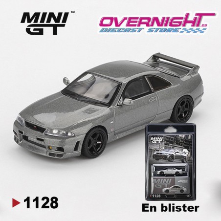 Mini GT Nissan Gtr (R33) Nismo Bcnr33 Crs Dark Metal Gray 1993 en Blister Escala 1/64 MGT01128BL