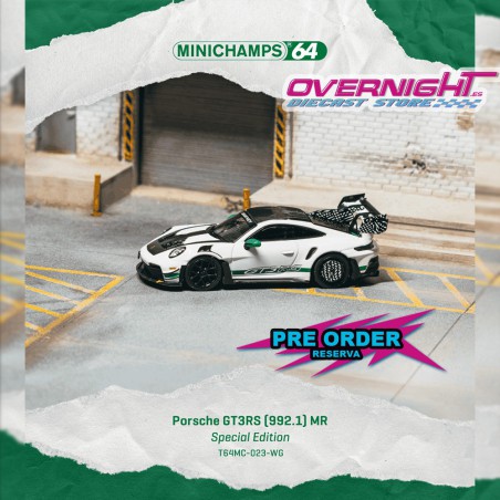 - PREORDER - Tarmac Works Porsche GT3RS (992.1) Manthey Racing Blanco 2025 - Escala 1/64 T64MC-023-WH