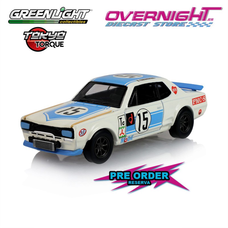 - PREORDER - Greenlight Nissan Skyline GTR KPGC10 50th Victory 1972 - Serie 10 Tokyo Torque - Escala 1/64 235110-B