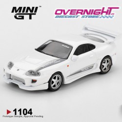 Mini GT Toyota Supra Mk4 (A80) Veilside Combat V-I White Pearl Metallic 2014 Escala 1/64 MGT01104-L