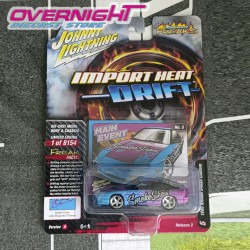 Nissan 240sx Import Heat Drift – Smoke shows - Azul y lila Johnny Lightning 1/64