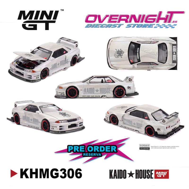 - PREORDER - Mini GT Kaido House Nissan Skyline GTR (R32) Seri V1 1989 - Escala 1/64 - KHMG306
