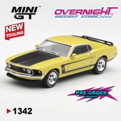 - PREORDER - Mini GT Ford Mustang Boss 302 Bright Yellow 1969 - Escala 1/64 - MGT01342-L