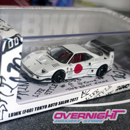 Inno64 2023 Lbwk Ferrari F40 Tokyo Salon - Blanco - Escala 1/64 IN64-LBWKF40-TAS23