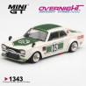 - PREORDER - Mini GT Nissan Skyline GT-R (KPGC10) LB-Works Hakosuka White-Green 1971 - Escala 1/64 - MGT01343-R