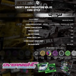 -PREORDER - Tarmac Works Tarmac Cards Liberty Walk Collection Vol.03 Euro Style Blaster Box - Caja - TC-LBC-B03