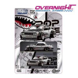 Pop Race Enigma Exclusive Nissan Skyline GT-R V8 Drift Hakosuka Metallic Silver Escala 1/64 PRE005