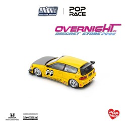 Pop Race Enigma Exclusive Pandem Civic EG6 v1.5 MOONEYES amarillo Escala 1/64 PRE010