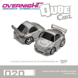 - PREORDER - Mini GT Qube Carz Toyota Supra Mk4 (A80) Veilside Combat Grey 1994 n20 Blister QZ00901-BL