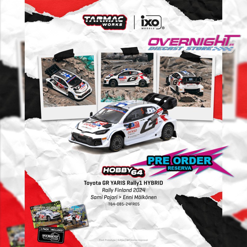 - PREORDER - Tarmac Works Toyota Yaris Gr Rally1 Hybrid n5 Sami Pajari Rally Finland 2024 - Escala 1/64 T64-085-24FR05