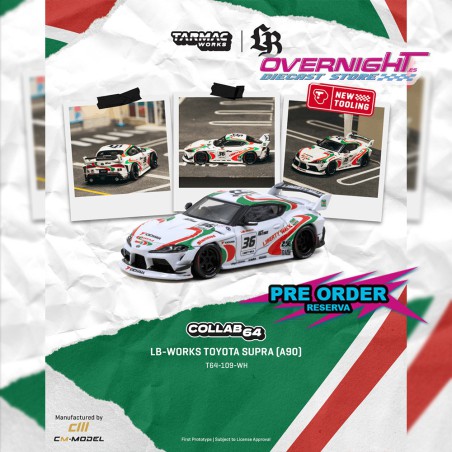 - PREORDER - Tarmac Works Toyota Supra (A90) Lb -Works Castrol Tribute 2024 - Escala 1/64 T64-109-WH