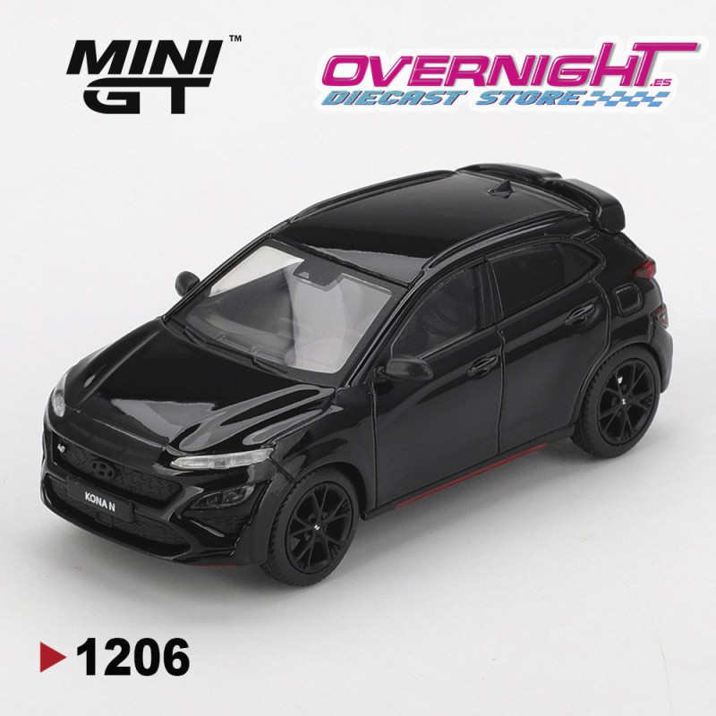 Mini GT Hyundai Kona N Phantom Black 2022 Escala 1/64 MGT01206-L