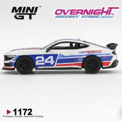Mini GT Ford Mustang Dark Horse N24 Ford Performance Racing School 2025 Escala 1/64 MGT01172-L