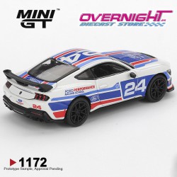 Mini GT Ford Mustang Dark Horse N24 Ford Performance Racing School 2025 Escala 1/64 MGT01172-L