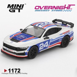 Mini GT Ford Mustang Dark Horse N24 Ford Performance Racing School 2025 Escala 1/64 MGT01172-L
