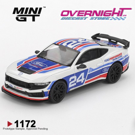 Mini GT Ford Mustang Dark Horse N24 Ford Performance Racing School 2025 Escala 1/64 MGT01172-L