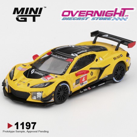 Mini GT Chevrolet Corvette Z06 GT3.R n4 By Pratt Miller Motorsports Daytona 24 Hrs 2025 Escala 1/64 MGT01197-L