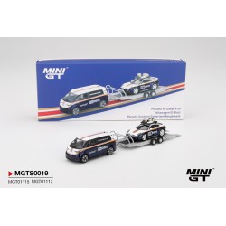 Mini GT Set Porsche 911 Dakar N718 + Volkswagen Id. Buzz Porsche Centrum Roughroads 2025 Escala 1/64 MGTS0019