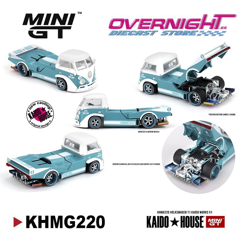 Mini GT Kaido House Volkswagen T1 Pickup Kaido Works V1 1972 Escala 1/64 KHMG220